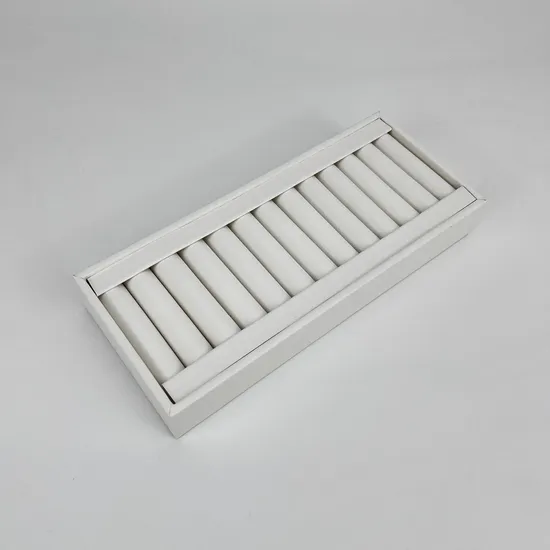 12 Slots Bracelet Display Tray White Leather Jewelry Cufflink Trays