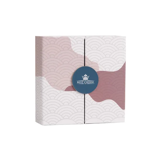 Square Easy Foldable Custom Magnetic Logo Hot Stamping Colorful Open Flat Cosmetic Cake Chocolate Paper Cardboard Packaging Gift Box 