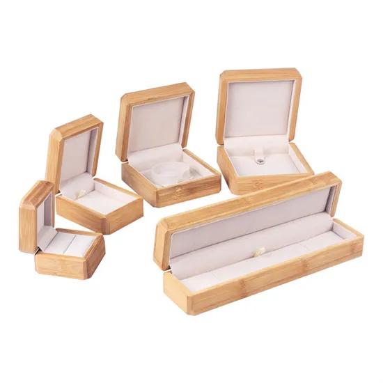 High Quality New Design Wooden Ring Pendant Chain Box Multi Size Jewelry Organizer Storage Box 