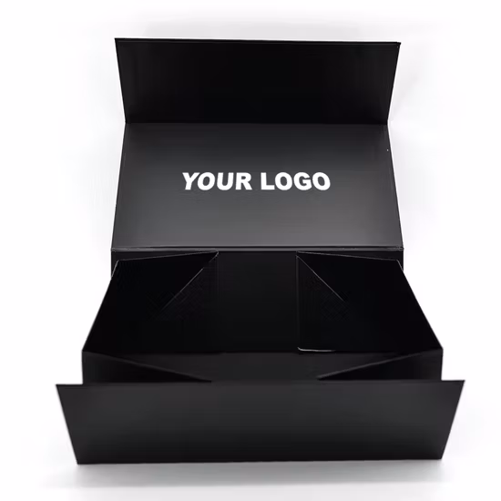 Foldable Cardboard Cosmetics Makeup Jewelry Clothes Magnetic Paper Gift Packing Box for Watch Wedding Party Festival Gift Packaging with Ribbon